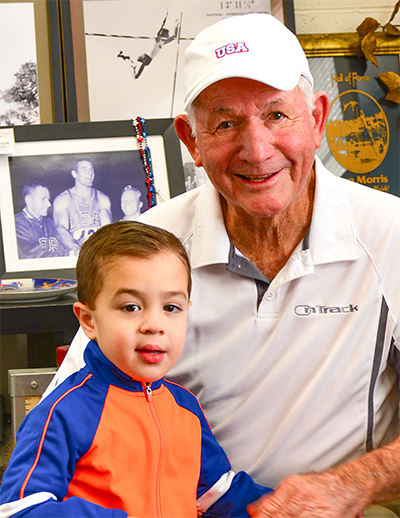 Grandpa Ron and Fisher Morris