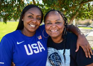 Whitney and her mother, Angela Washington